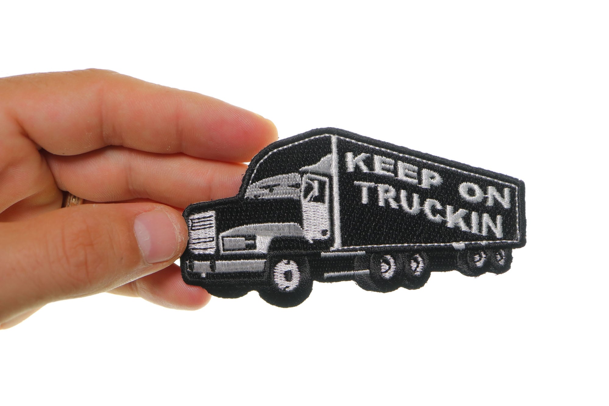 Keep On Trucking Iron-On Patch - Fun and Retro Design for Enthusiasts (  4 x 3 inch )